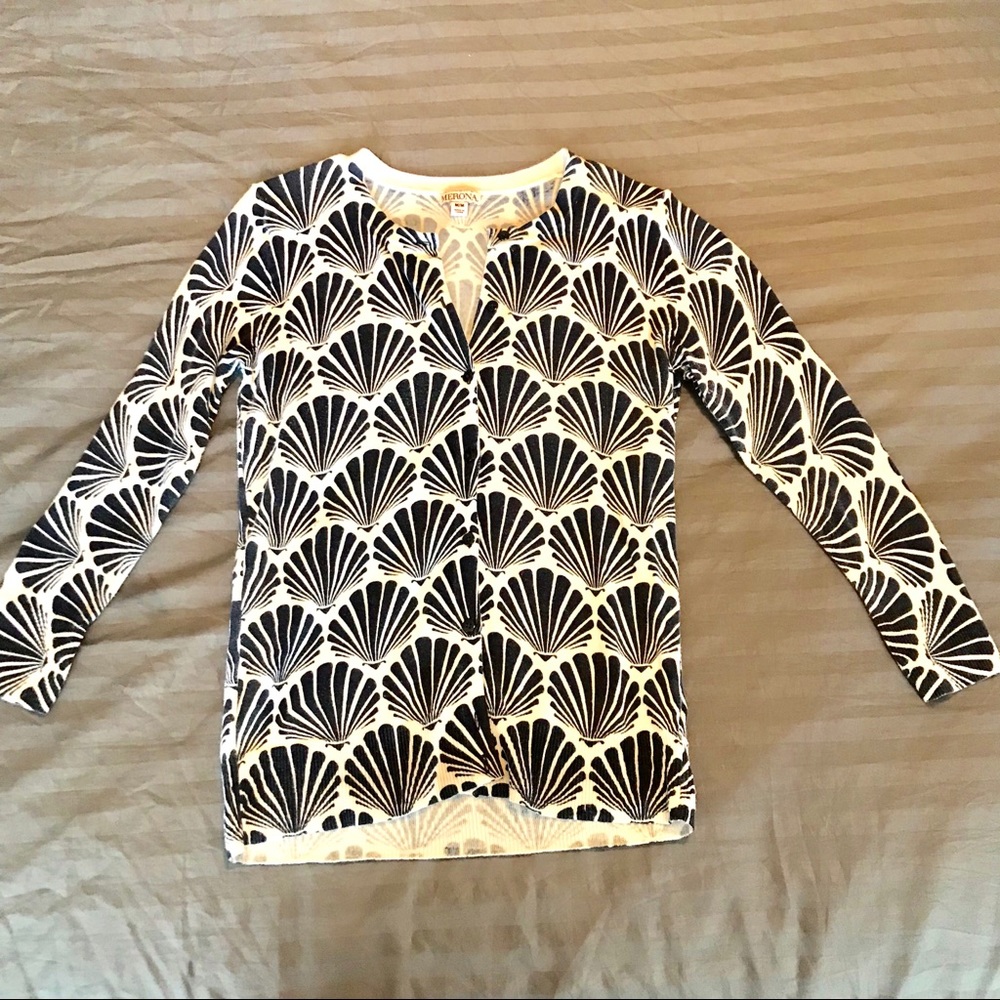 Merona seashell print cardigan